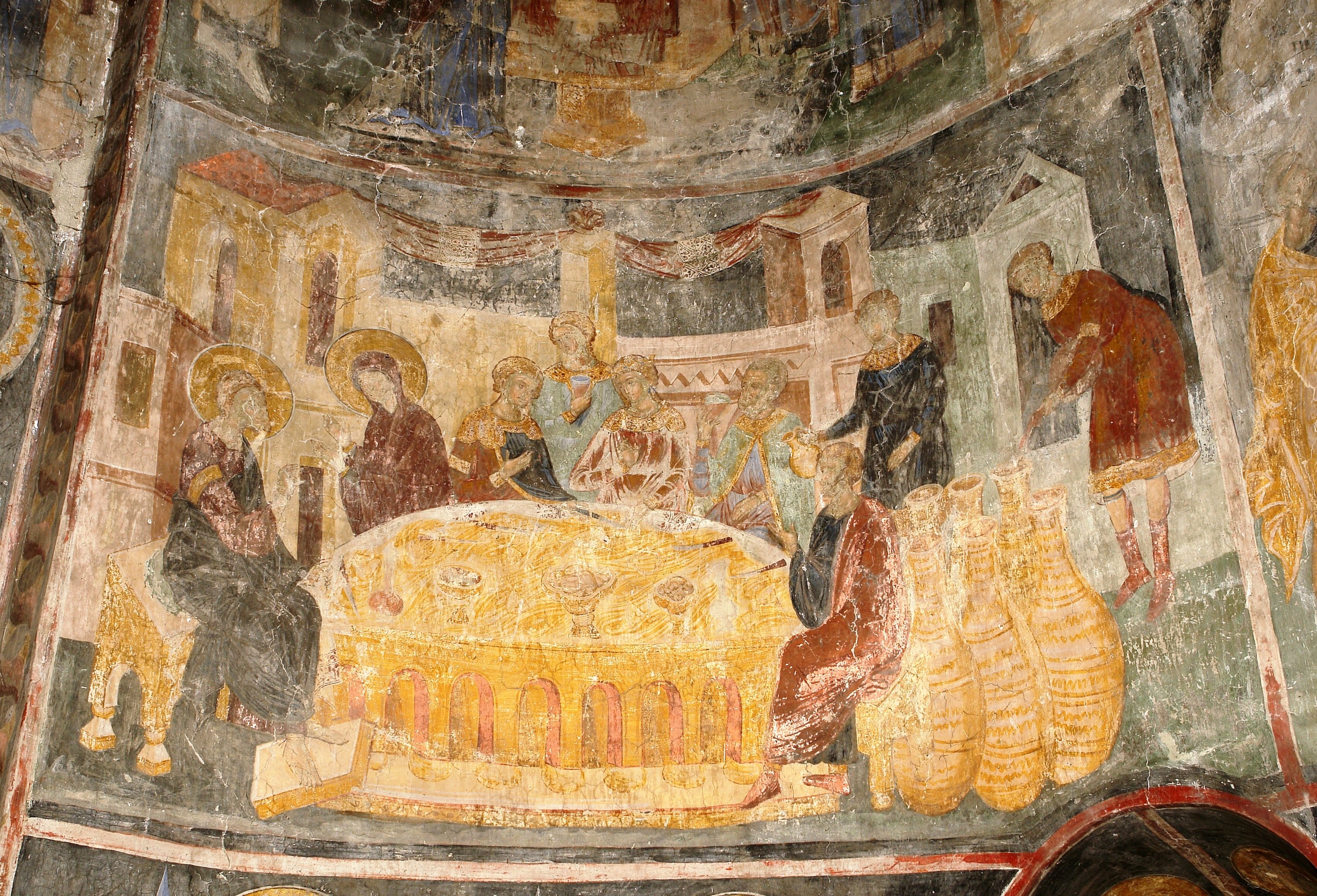 Kalenić monastery, Church of the Presentation of Virgin, Wedding at Cana, fresco (source: B. Cvetković)