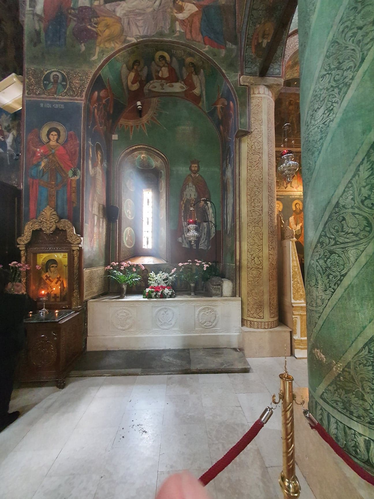  The right arched niche with the tomb of Radu Mihnea