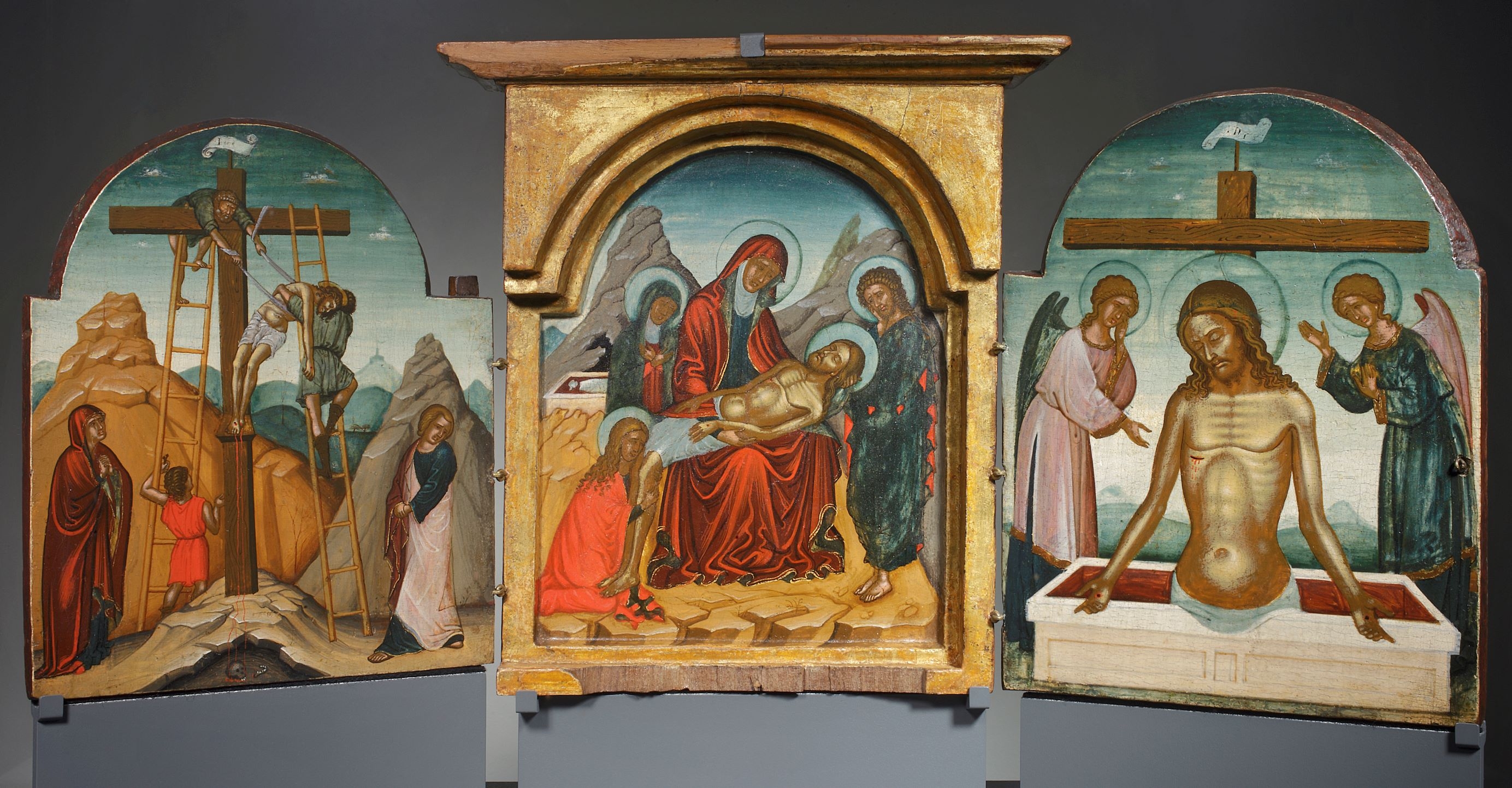 Nikolaos Tzafouris, Pietà triptych, collection of National Museum in Warsaw, inv. M.Ob.632 MNW (source: Krzysztof Wilczyński, National Museum in Warsaw)