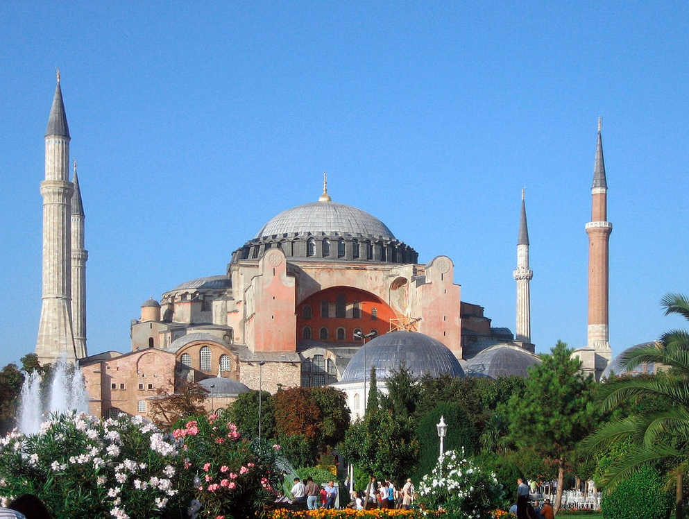 Hagia Sophia, Constantinople/Istanbul (source: Wikimedia Commons)