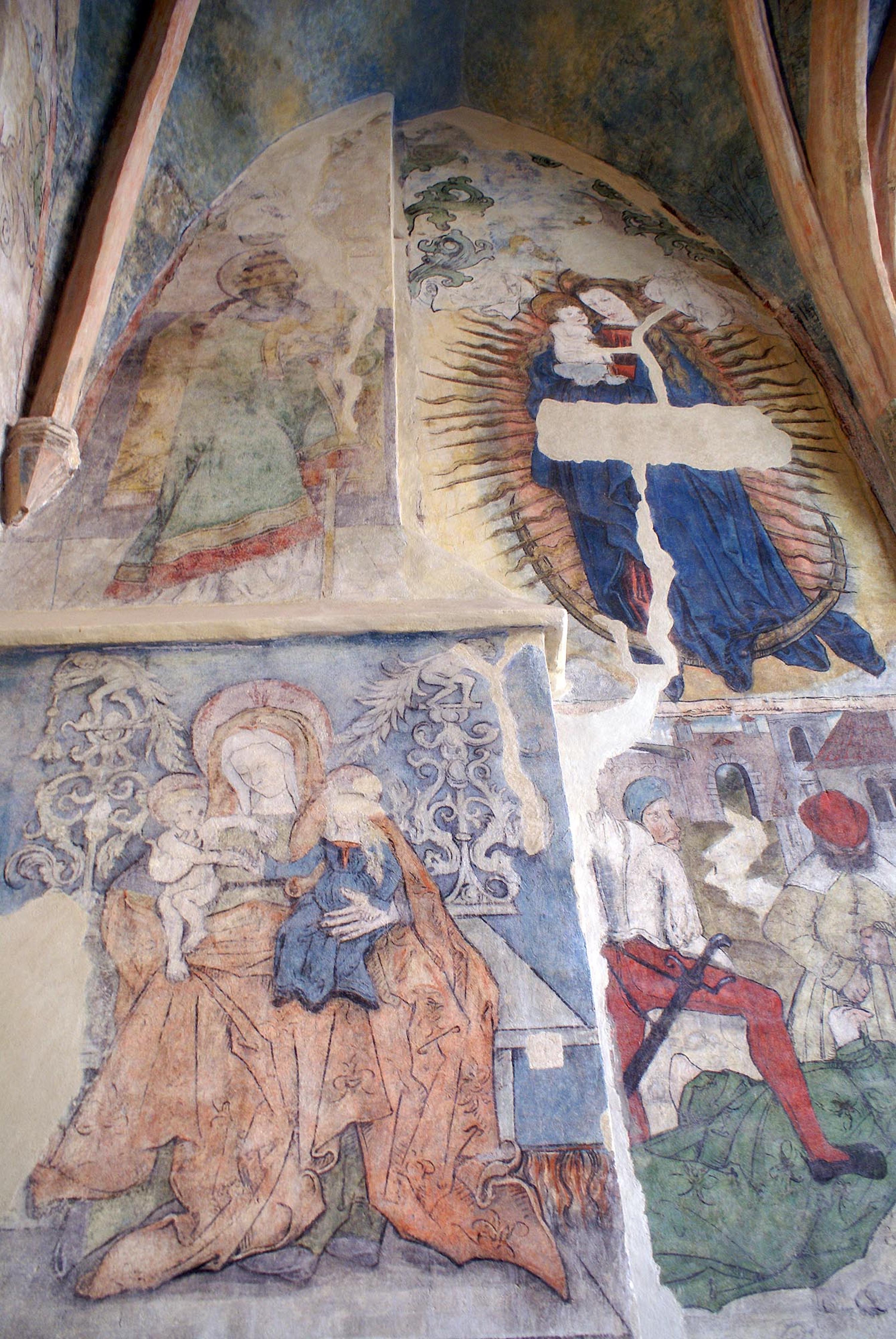 Wall-paintings from the Smedchin’s Chapel, 1520s, St. Elizabeth’s Church, Wrocław, Poland (source: Wikimedia Commons)