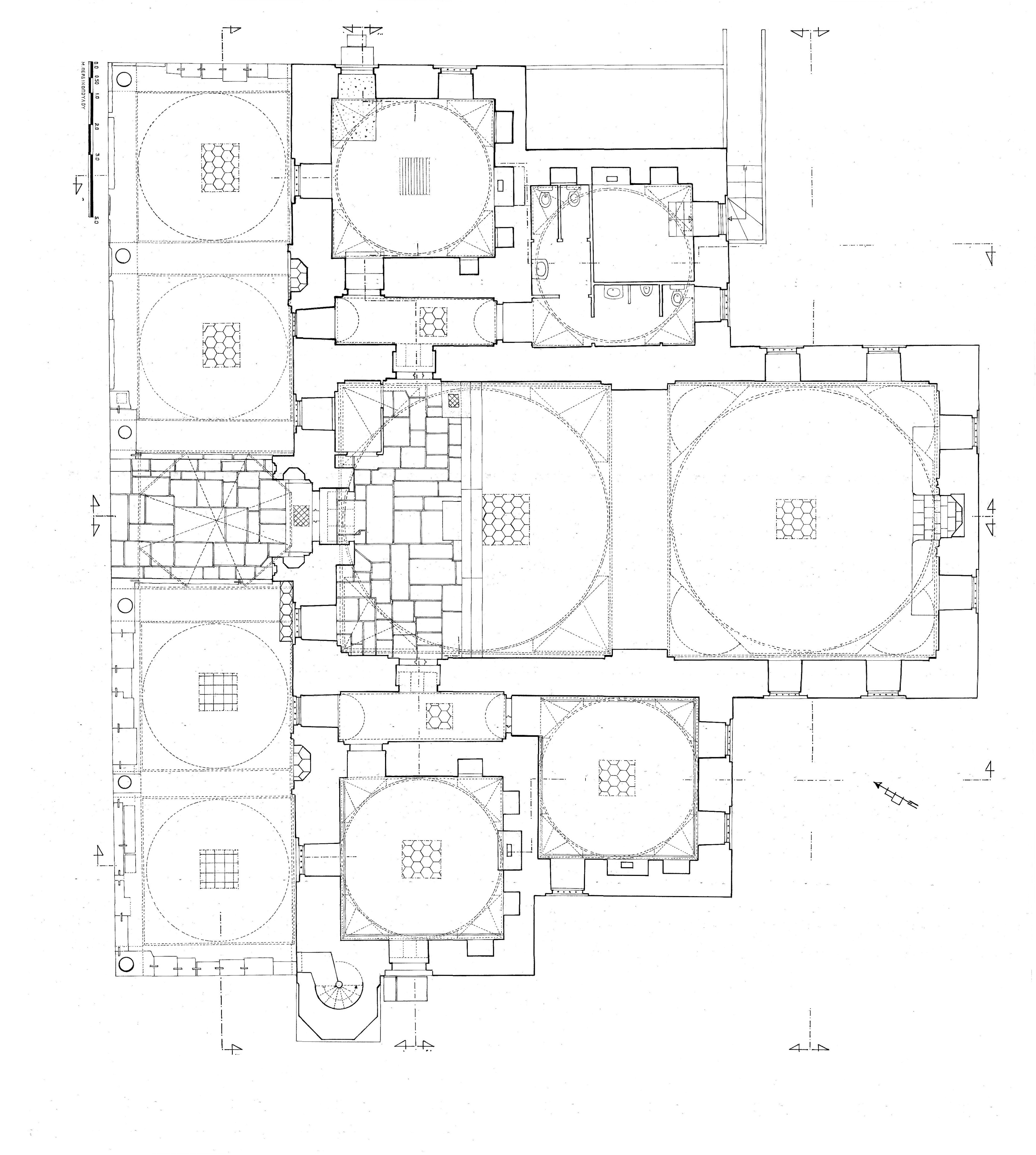 The Alaca Imaret of Thessaloniki (1485), floorplan (Drawing by Melpomeni Perdikopoulou)