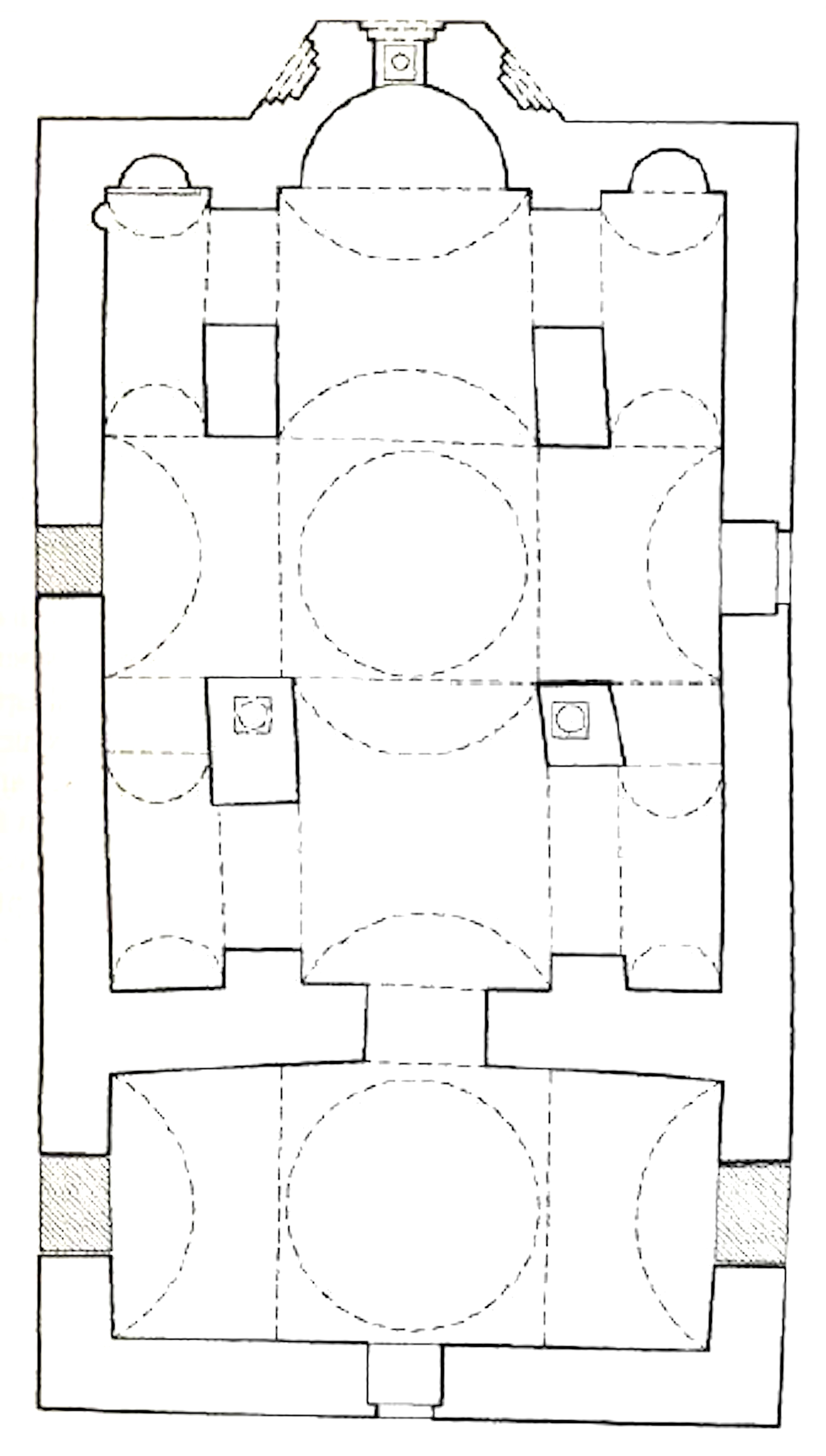 Architectural plan, Kokkini Ekklisia, Voulgareli (source: Papadopoulou 2008).