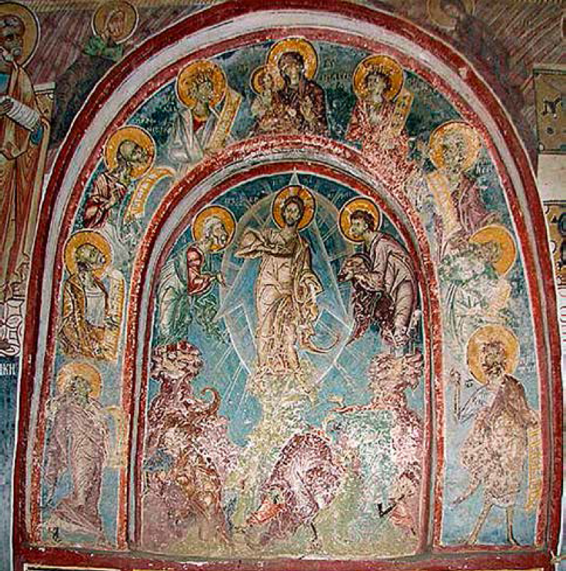 Transfiguration Fresco, west façade of the church, 1368/69 (source: A. Golac Čubrilo)