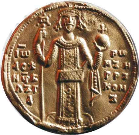 Golden seal of John II Asen, the emperor of the Bulgarians and the Romans (in Slavic inscription “tsar of the Bulgarians and the Greeks”), r. 1218–41, seal from 1230–41 (source: public domain)