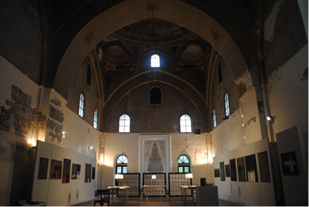 The Alaca Imaret of Thessaloniki (1485), the interior of the mosque, facing the prayer area (source: Melpomeni Perdikopoulou)