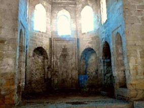 The Mehmet Bey Cami of Serres (1492-93), detail of the mihrab niche (source: Melpomeni Perdikopoulou)