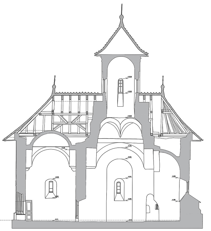 The Church of the Prophet Elijah, section (https://alpha.ipartner.ro/project/biserica-sfantul-ilie/)