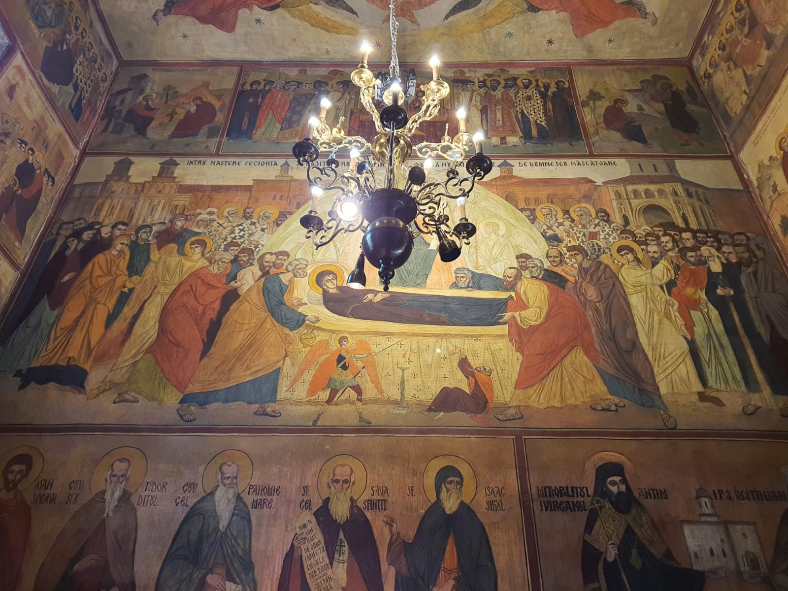 St Antim Monastery - The Parekklesion (Fresco of the Dormition of the Virgin). (source: Octavian-Adrian Negoiță)