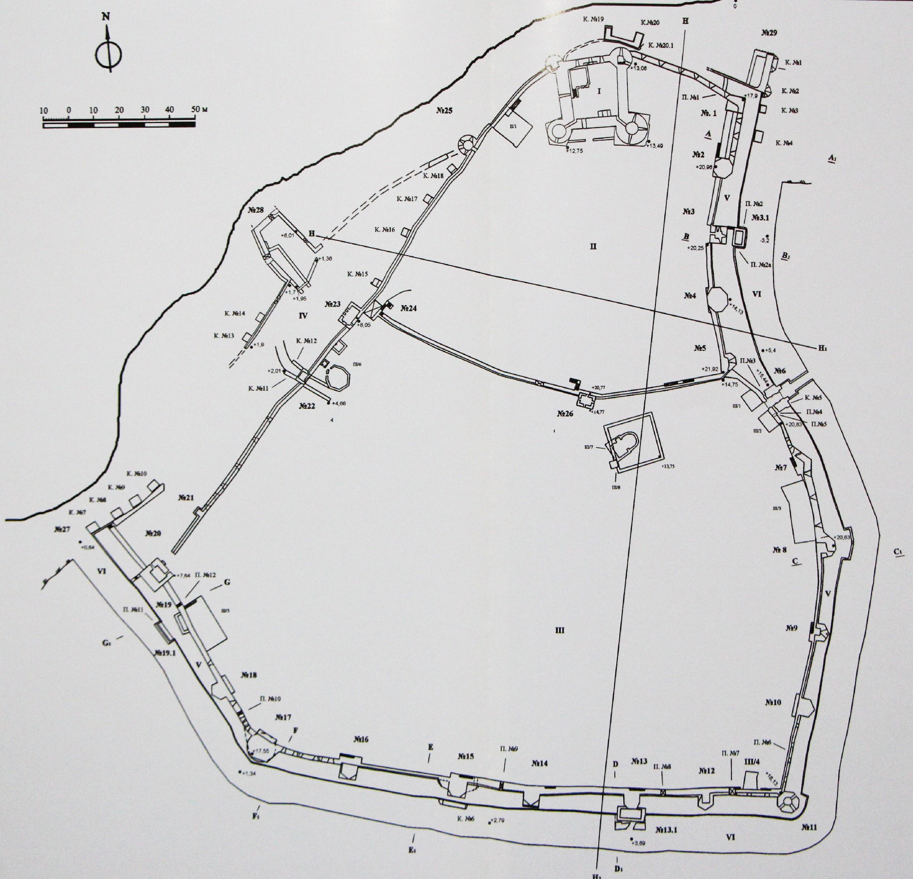 Plan of Bilhorod-Dnistrovskyi (Akkerman) fortress. (source: Andrii Krasnozhon) 