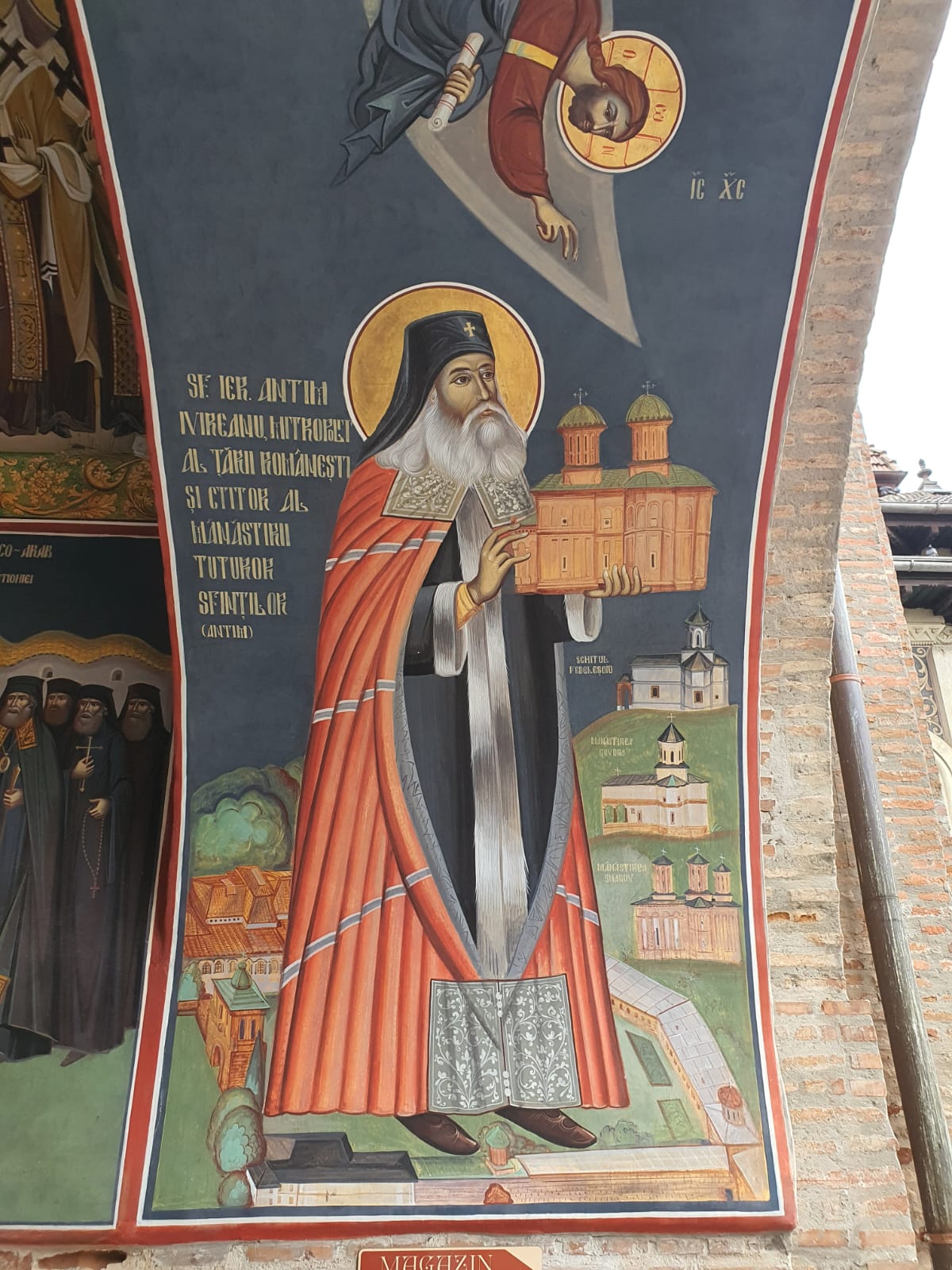 St Antim Monastery - The Tower Bell (Fresco of St Antim). (source: Octavian-Adrian Negoiță)