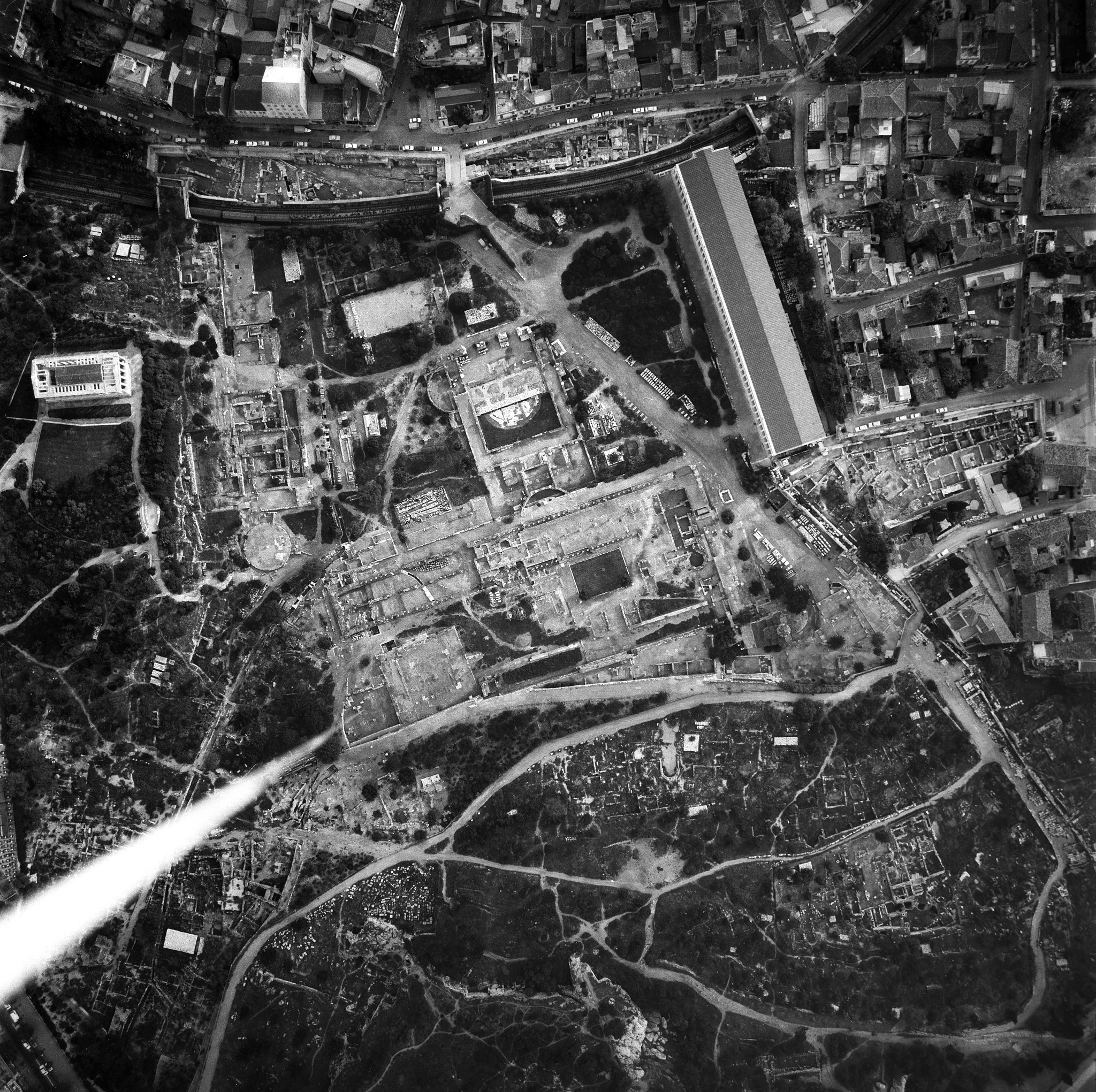 Aerial view of the Athenian Agora (source: American School of Classical Studies at Athens: Agora Excavations).