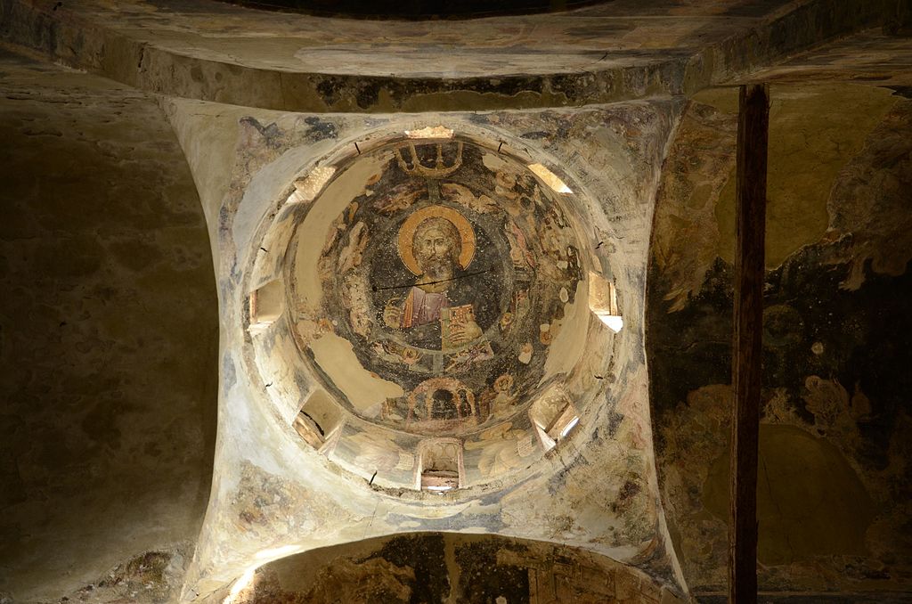 View of the dome, interior, Church of St. George at Staro Nagoričino, 1316–17 (source: Wikimedia)