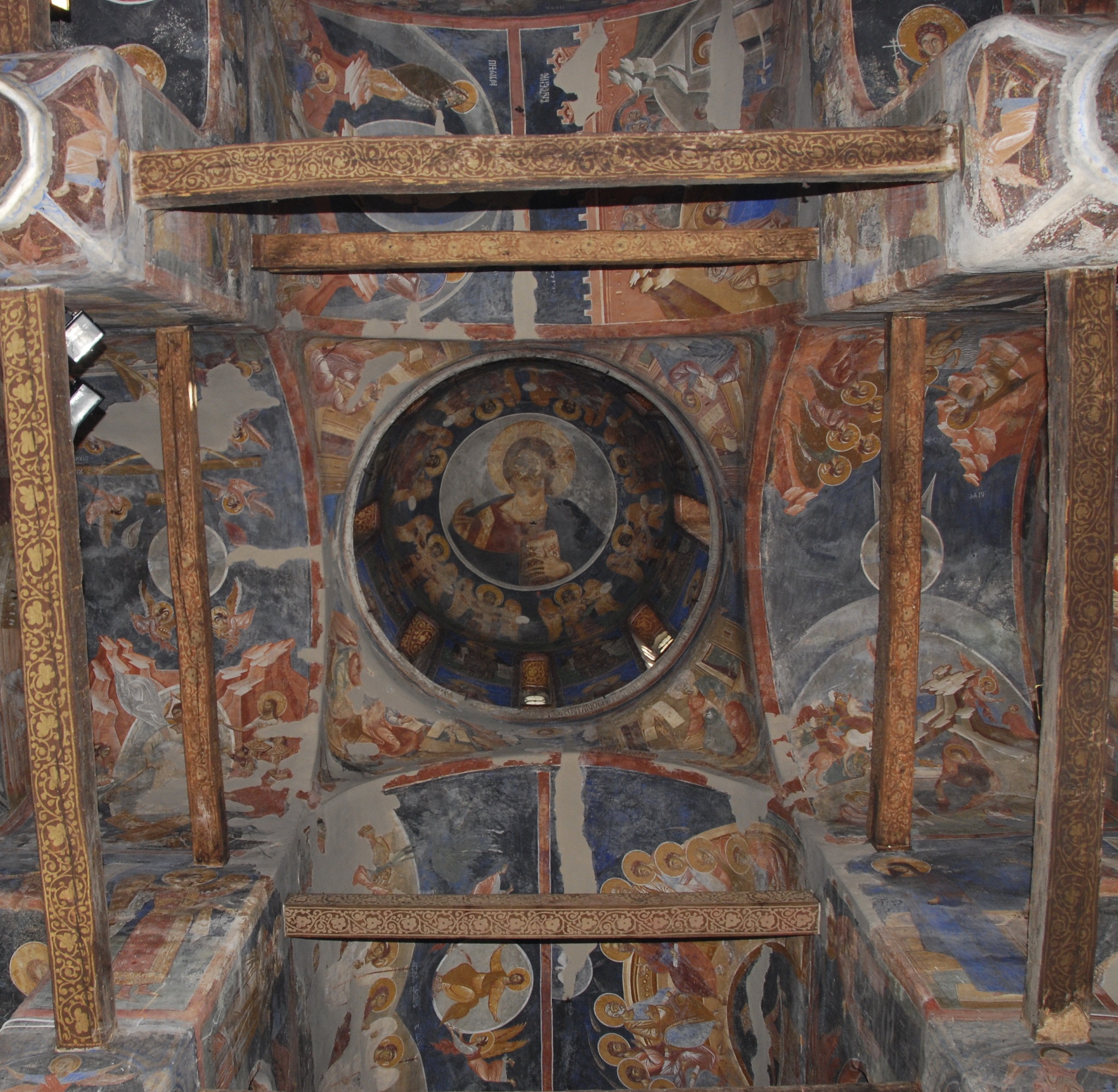 View of the dome and the area below it, Church of St. Demetrios, Markov Monastery, 1376/7, Sušica near Skopje, Republic of North Macedonia (source: D. Djoković)