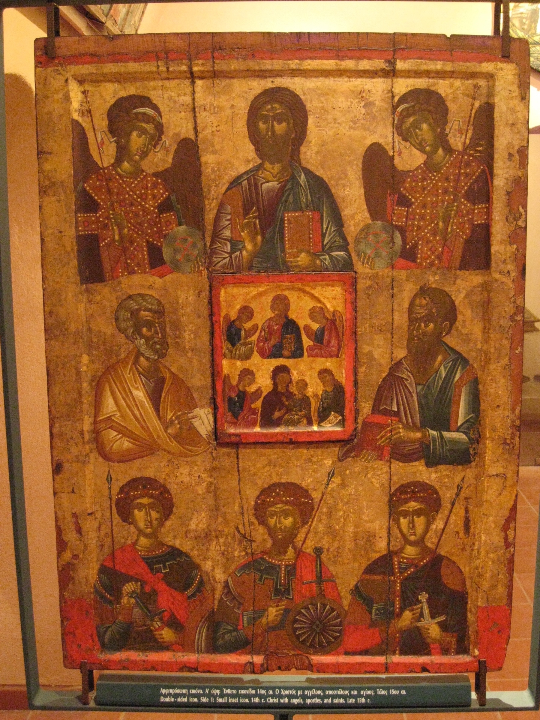 Bilateral icon, late 15th century, inlaid icon, mid 14th century, tempera and gold on wood, The Holy Monastery of Blatadon, Thessalonike (source: J. A. Rodriguez)