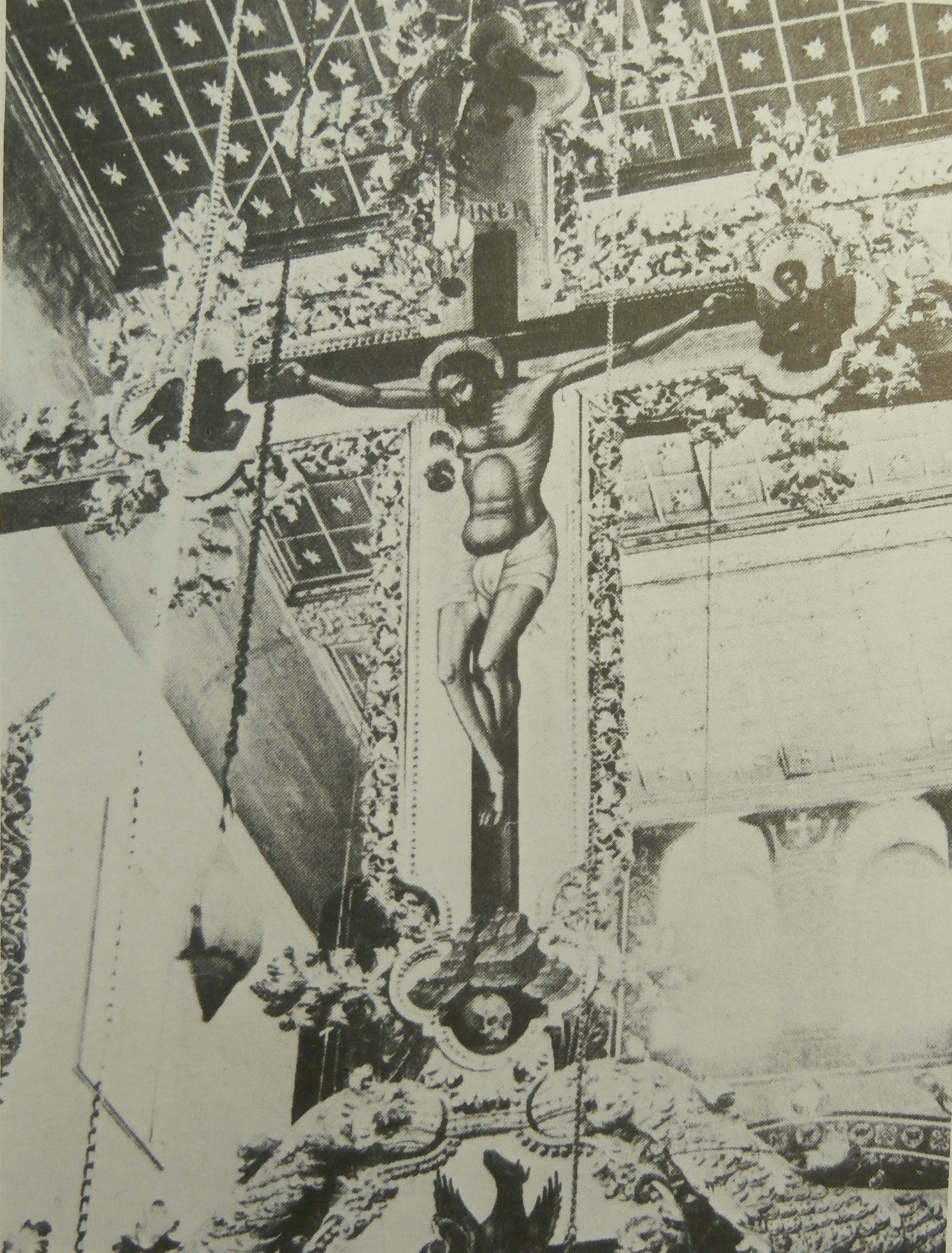 Ieremias Palladas (attrib.), Crucifix on iconostasis, 1612, egg tempera on wood, Saint Catherine’s Monastery, Sinai (source: Gamulin, Ggro. The Painted Crucifixes in Croatia, Monumenta Artis Croatiae: First series, Zagreb, 1983: plate 49.)