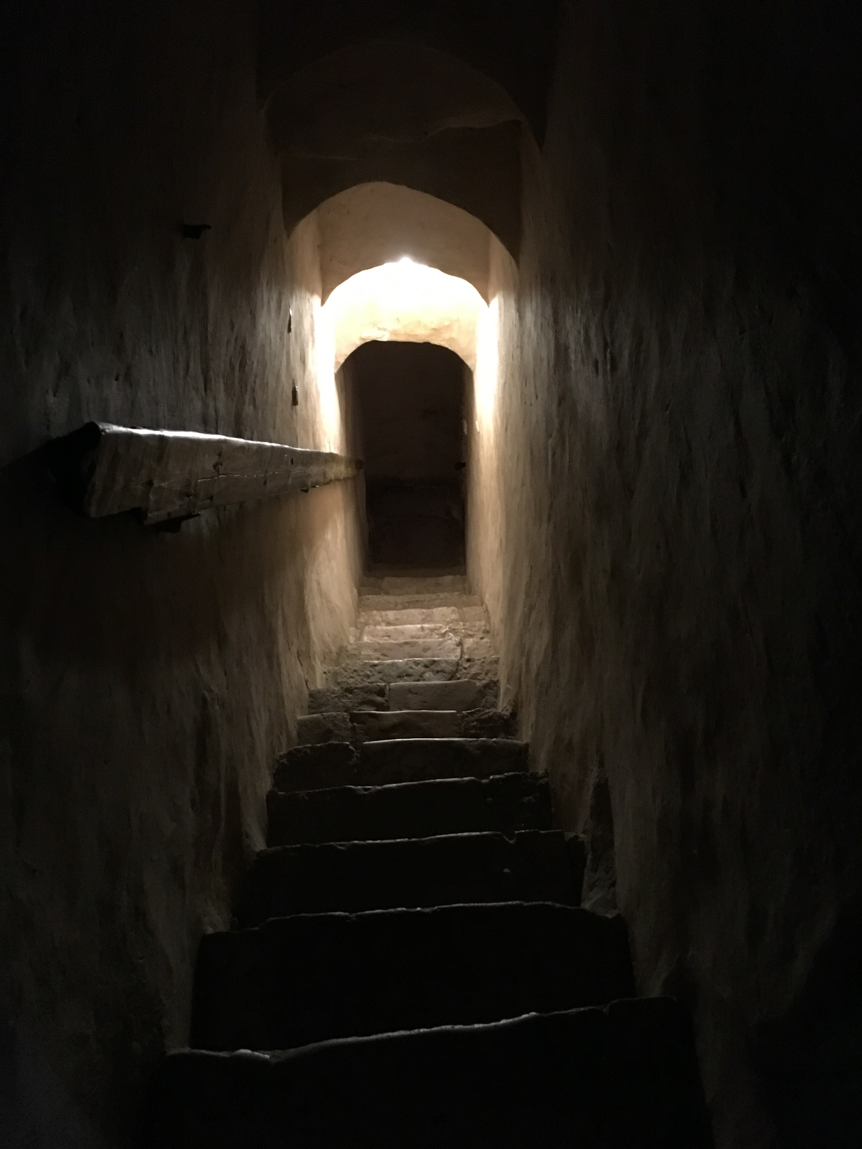 Steps leading from the chamber in the gallery down to the main part of the church, 1374, Church of the Transfiguration of Our Savior on Ilyina Street, 1374, Veliky Novgorod (source: O. Yunak)