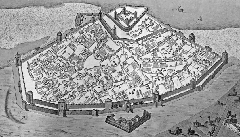 Prospekt-perspective of the Kiliia fortress in 1770. Image from the Russian state military historical archive. F.349. Op. 17. Spr. 2283 Fig. 3