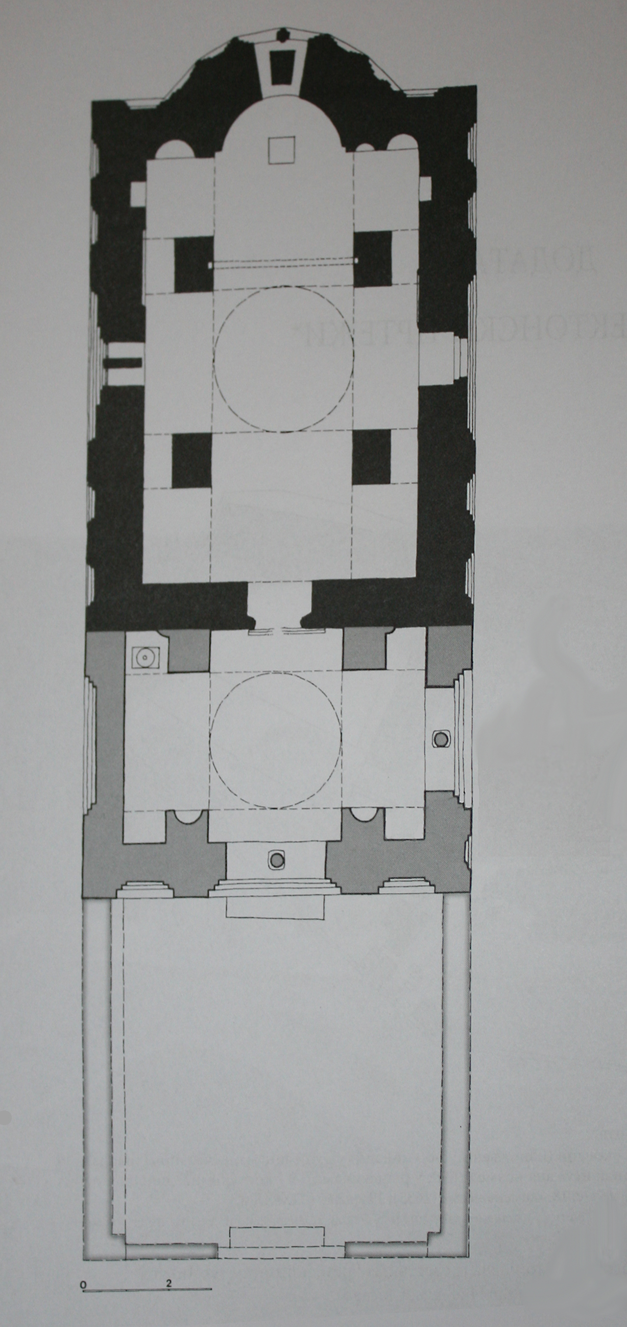 St. Michael Archangel katholikon of Lesnovo Monastery, the ground plan (source: Gabelić, Manastir Lesnovo: istorija i slikarstvo)