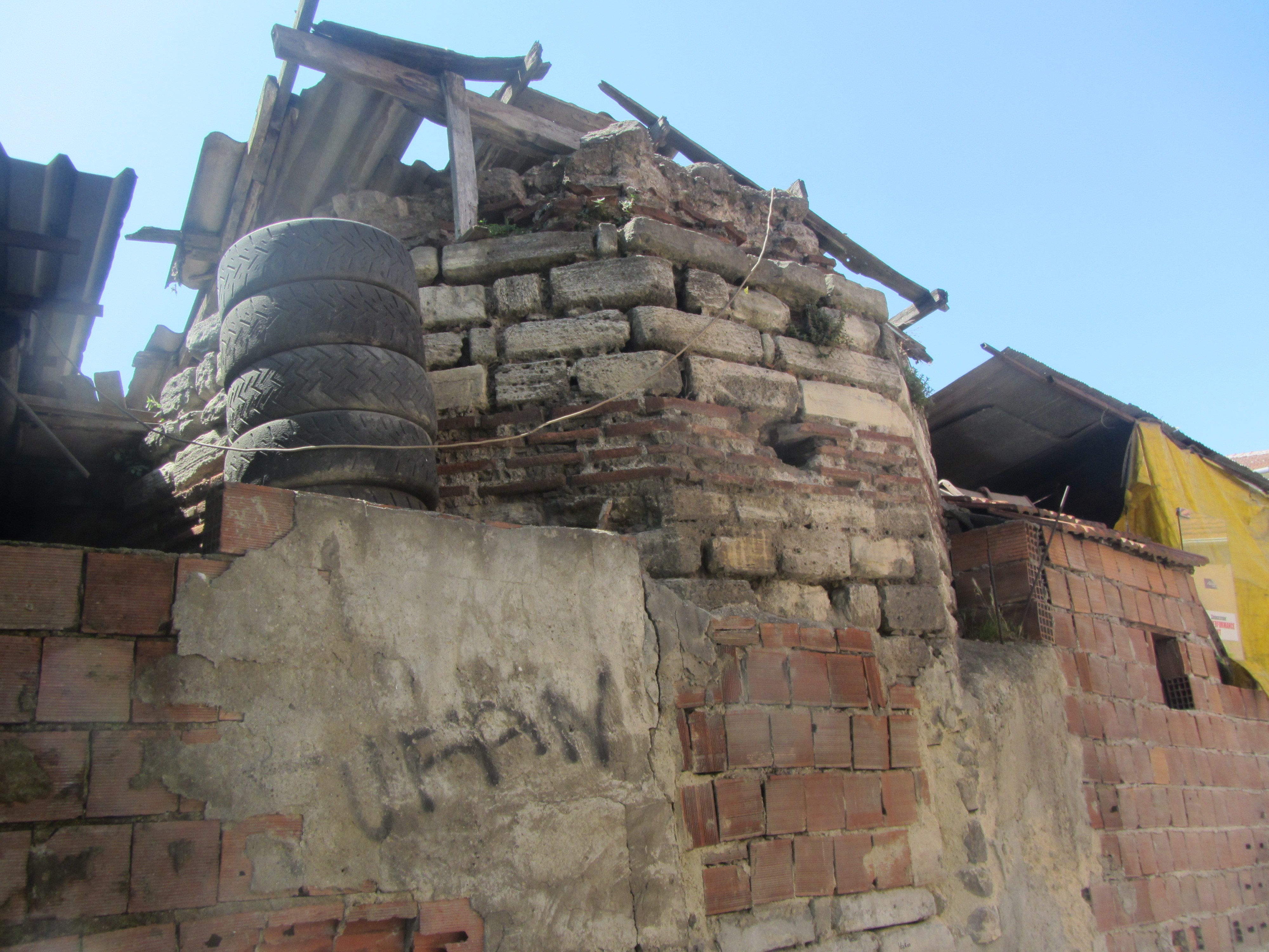 Remains of the Bogdan Saray, 14th century, Istanbul, view from the east (source: N. Melvani)