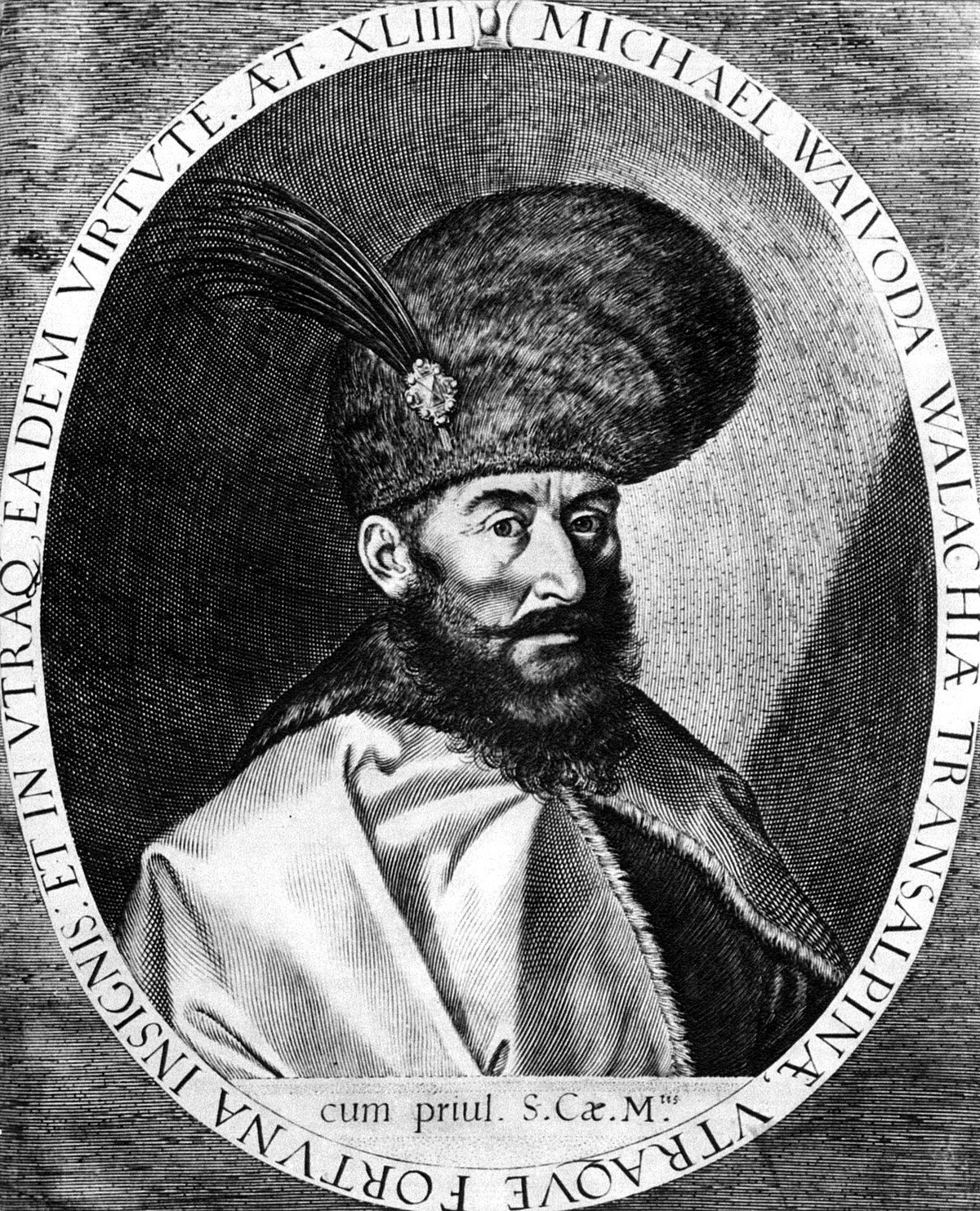 Aegidius Sadeler, engraved portrait of Michael “the Brave” prince of Wallachia (r. 1593-1601)(source: Wikimedia)