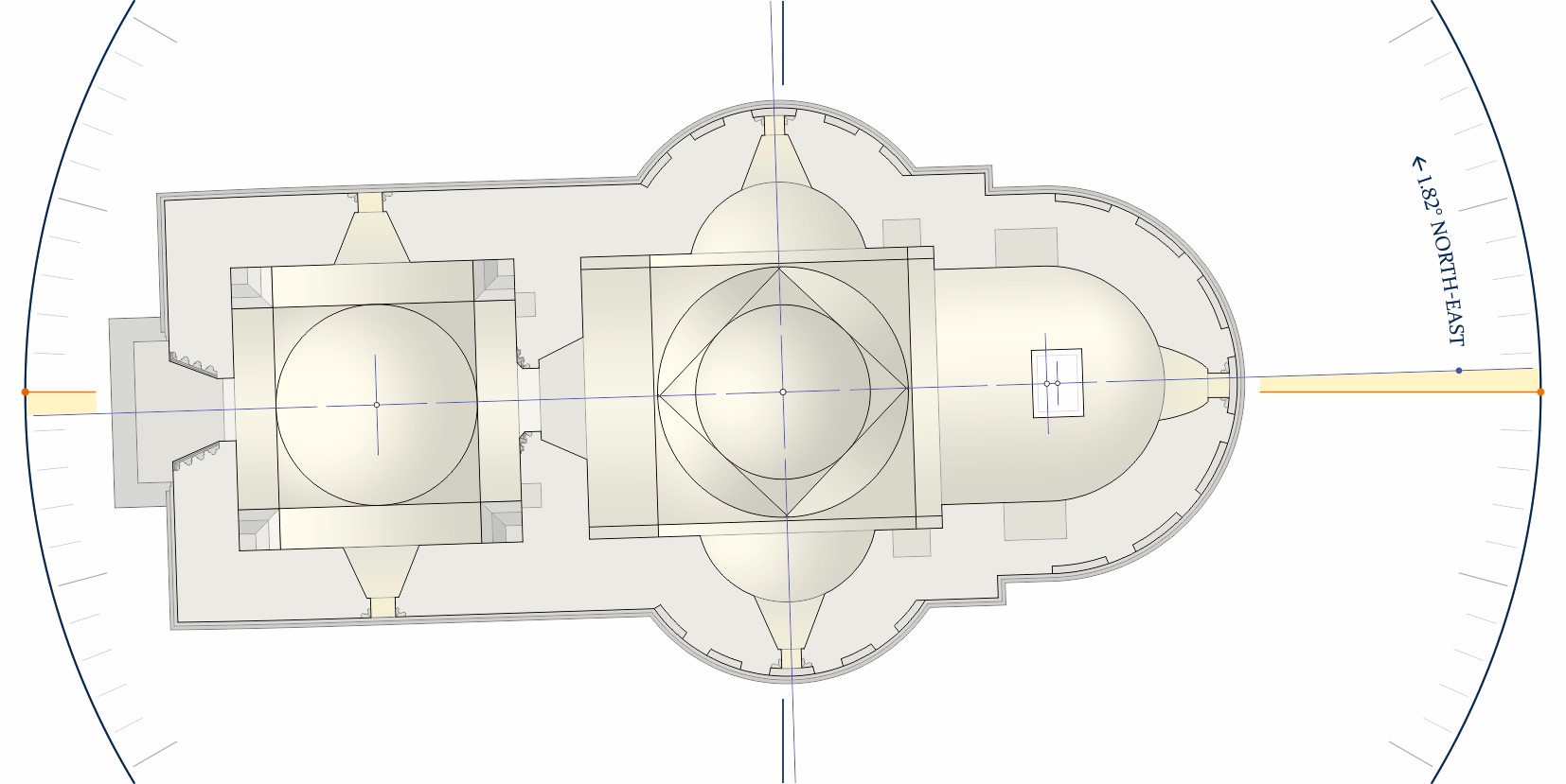 Plan, church of the Holy Cross, built 1487, Pătrăuţi, Moldavia, modern Romania (diagram and source: T.-C. Urcan)