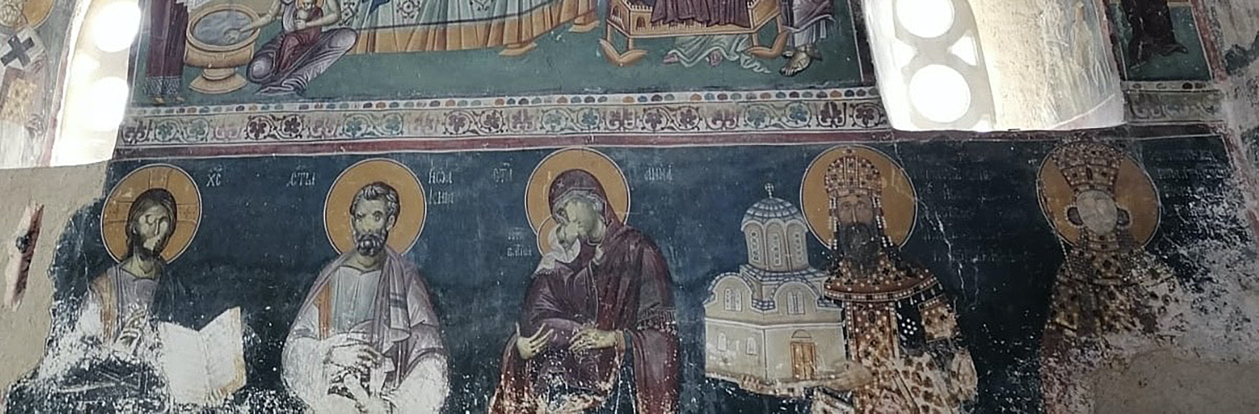 Founders composition, ca. 1318–19, south wall, King’s Church, Studenica Monastery (source: N. Bogojević)