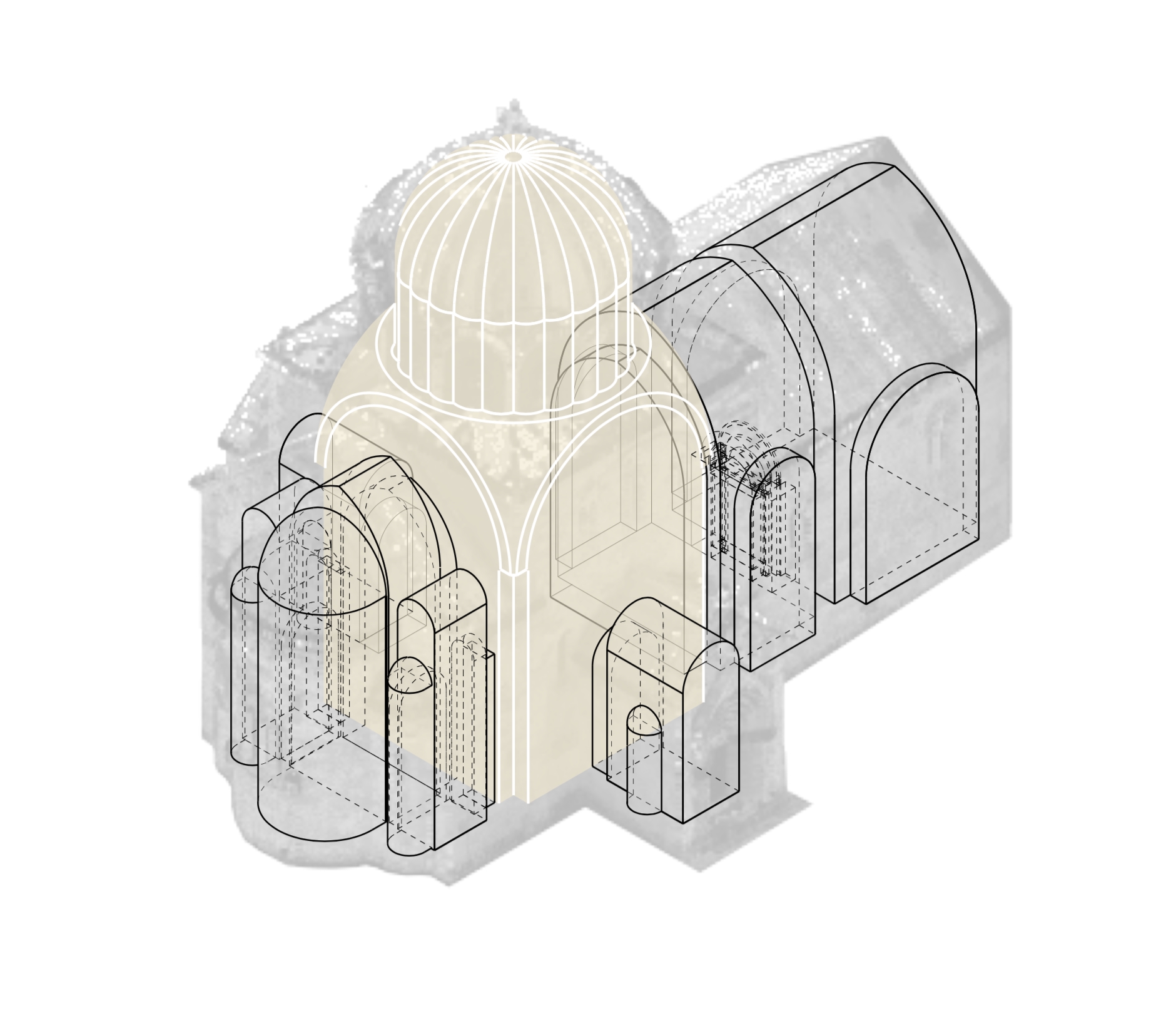 The light core of the Studenica church based on a point cloud and parametric model of the church

 