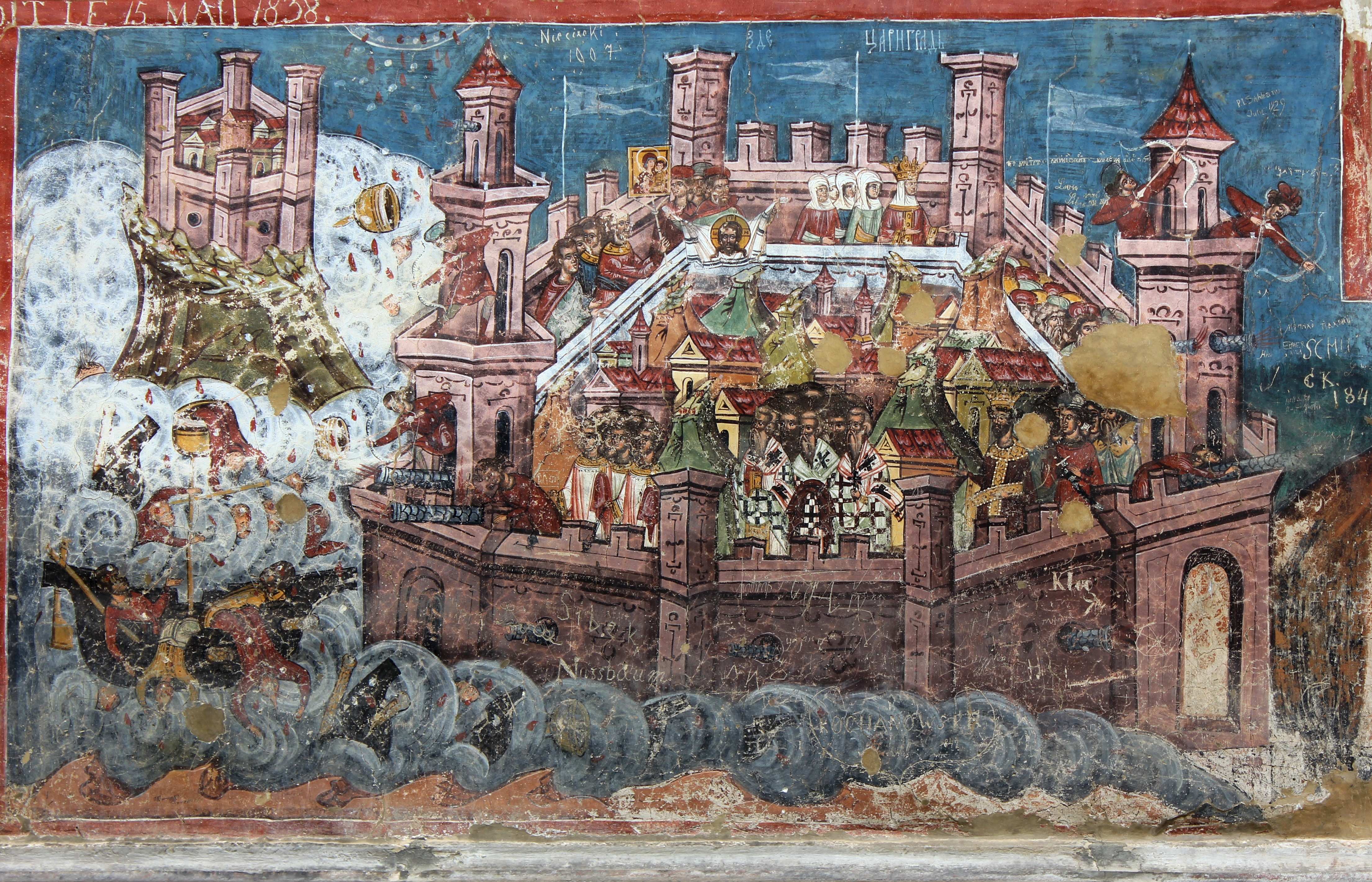 The Siege of Constantinople at Moldovița Monastery