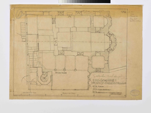 Church of Taxiarches, floor plan of the upper story (source: W. Harvey 1908, British School of Athens)