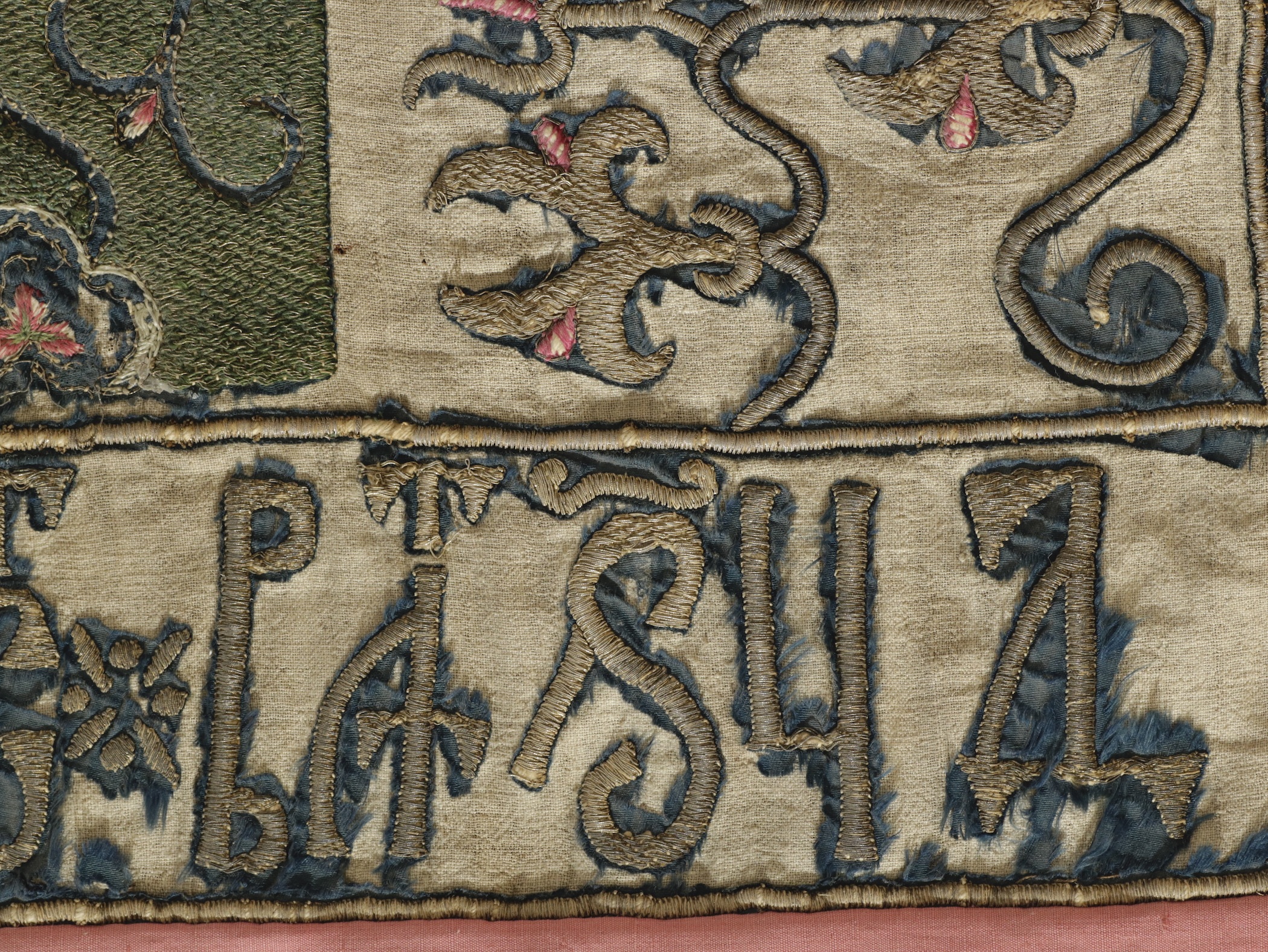 Detail of epitaphios, 1396, embroidery, Cozia Monastery, Romania, now in the National Museum of Art of Romania (MNAR), Bucharest (source: MNAR)